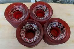 69mm 80a Vintage Sector 9 Red Longboard Wheels