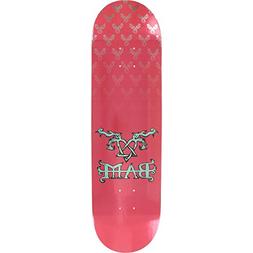 Bam Heartagram Skateboard Deck - 8.2 Pink/silver - Assembled