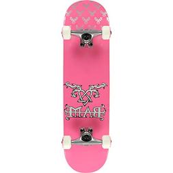 Bam Margera Heartagram Pink/silver Complete Skateboard - 7.7