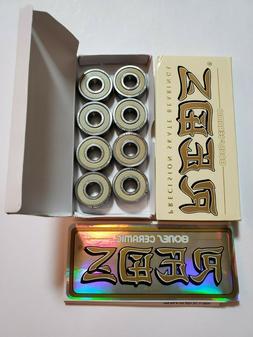 Bones CERAMIC SUPER REDS Skateboard Skate BEARINGS set of 8 