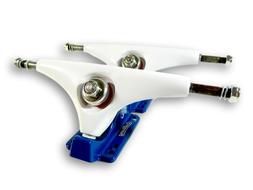 Gullwing Charger 9" White/Navy Longboard Trucks