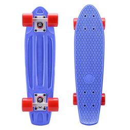 Playshion Complete 22'' Mini Cruiser Skateboard for Beginner