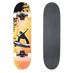 VOKUL 31" X 8" Complete Standard Skateboard Cruiser with 7 L