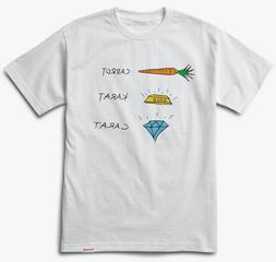 Diamond Supply Co. Men S/S T-Shirt CARROTS Skateboard WHITE 