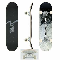Ink Complete Skateboard Double Kick Deck Concave With White 
