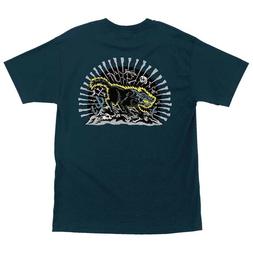 Santa Cruz Jeff Kendall WOLF Skateboard T Shirt HARBOR BLUE 
