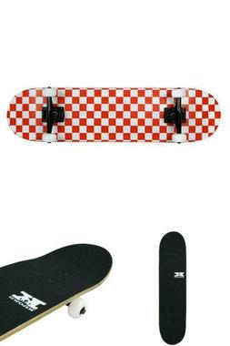 Krown Skateboard Rookie Checker White/Red Complete