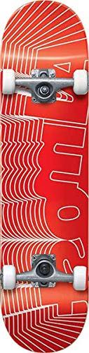 Almost Unknown Pleasures Skateboard Complete-7.75 RED/WHT