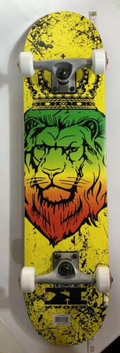 Krown KRRC-52 Zion Lion Rookie Complete Skateboard, 7.5 x 31