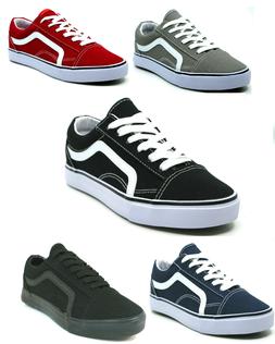 Men's Classic Lace Up Canvas Shoes Athletic Skate Sneakers C