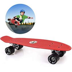 GASACIODS 22 Inch Mini Cruiser Skateboard， Complete Plasti