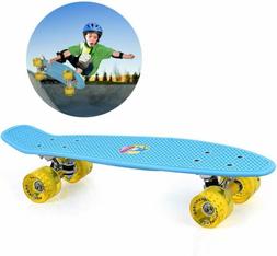 GASACIODS 22 Inch Mini Cruiser Skateboard， Complete Plasti