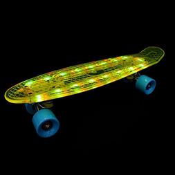 Just Speed 22 inch mini Cruiser skateboard- Full Light up de