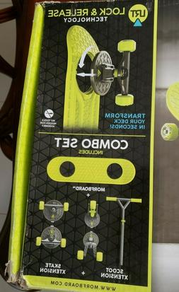 Morfboard Skate & Scoot Chartreuse 2 In 1 Combo. Lock & Rele