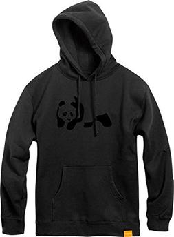Panda Flocking Black Men's Hooded Sweatshirt - Medium