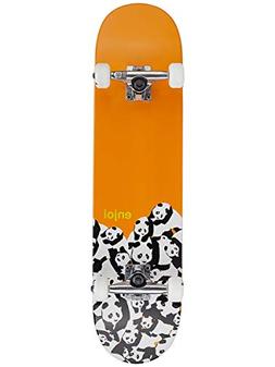 Enjoi Panda Pile FP Complete Skateboard,Orange,31.3" L X 7.6