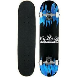 Krown KRRC-27 Rookie Complete Skateboard,Blue Flame