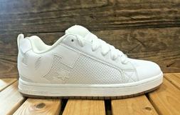 DC Shoes Court Graffik - White/White/Gum- Men's Skateboard S