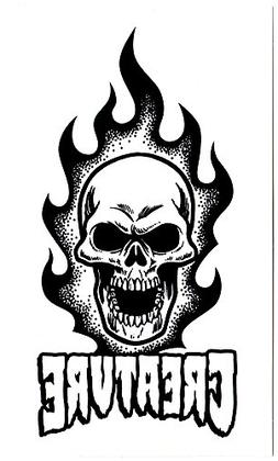 Creature Creature Skateboad Sticker - Bonehead Skull - 17cm 