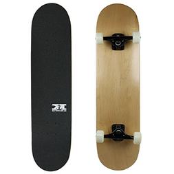 PRO Skateboard Complete Pre-Built NATURAL 8.0 Black trucks W