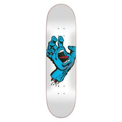 Santa Cruz Skateboard Deck Screaming Hand Taper Tip White 8.