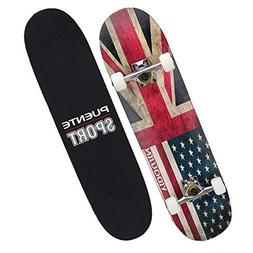 , 31 Inch Complete Skateboards 8-ply Maple Wood, Pro Skatebo