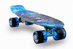 Complete Mini Cruiser Retro Skateboard For Kids Boys Youths 