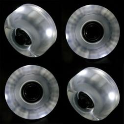 LED Skateboard Wheels 54mm WHITE Glow Cruiser Longboard LIGH